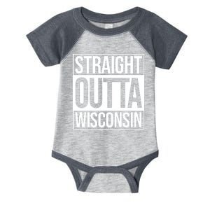 Straight Outta Wisconsin Infant Baby Jersey Bodysuit