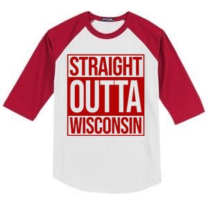 Straight Outta Wisconsin Kids Colorblock Raglan Jersey