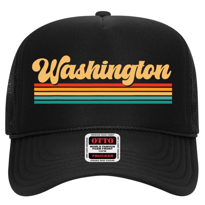 State Of Washington High Crown Mesh Back Trucker Hat