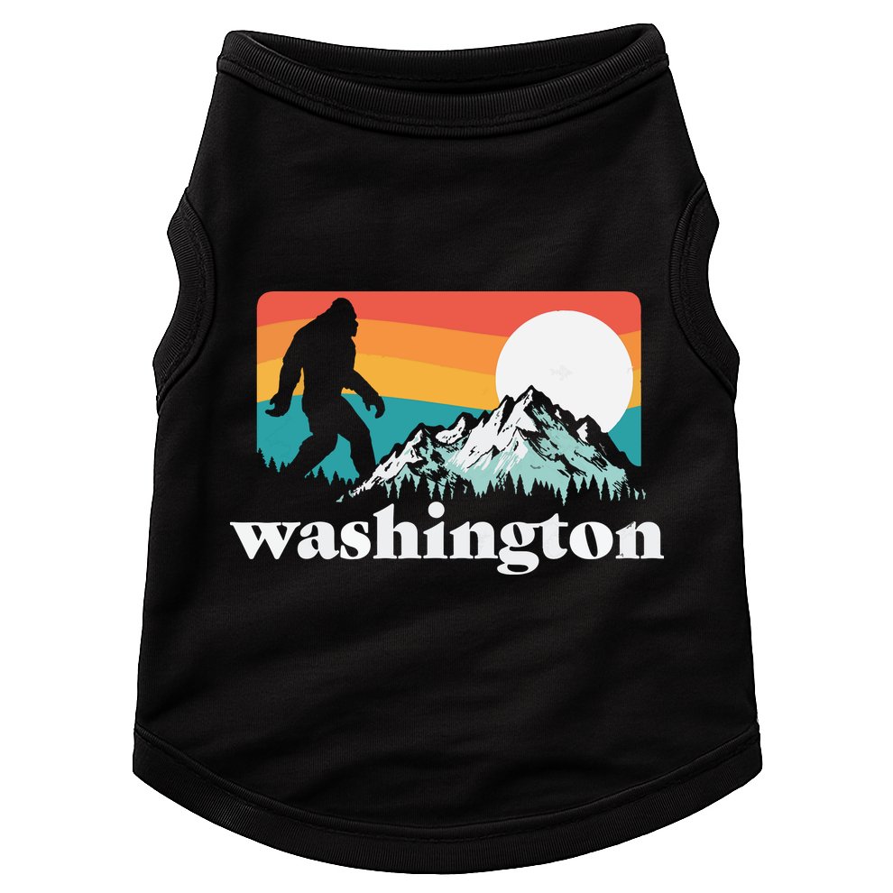 State Of Washington Pacific Northwest Bigfoot Mountain Doggie Tank