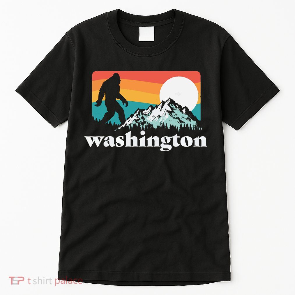 State Of Washington Pacific Northwest Bigfoot Mountain Tall T-Shirt