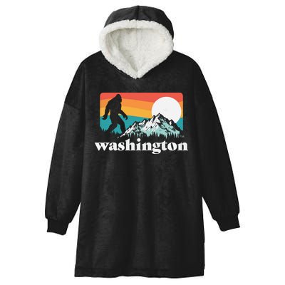 State Of Washington Pacific Northwest Bigfoot Mountain Hooded Wearable Blanket