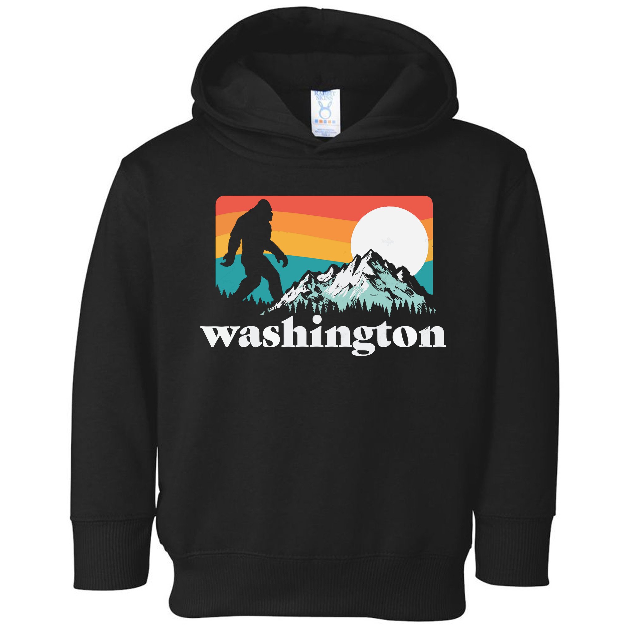 State Of Washington Pacific Northwest Bigfoot Mountain Toddler Hoodie