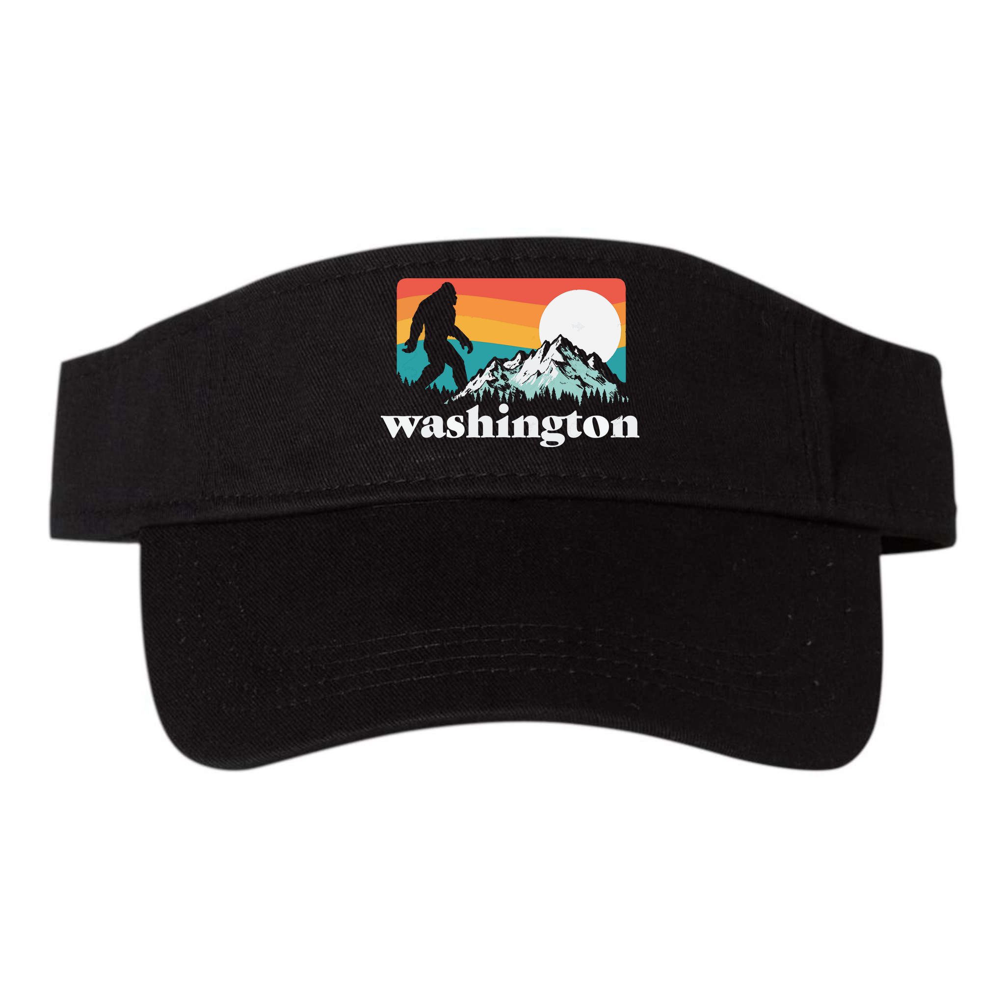 State Of Washington Pacific Northwest Bigfoot Mountain Visor