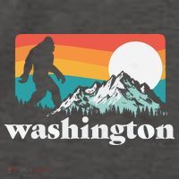 State Of Washington Pacific Northwest Bigfoot Mountain Vector Backpack