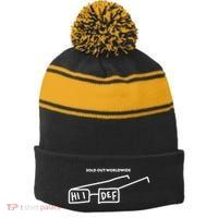 Sold Out Worldwide Hii Def Stripe Pom Pom Beanie