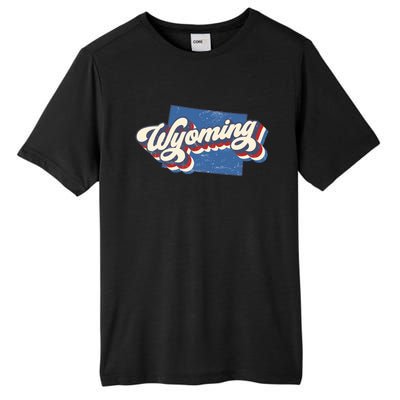 State Of Wyoming Retro Logo Tall Fusion ChromaSoft Performance T-Shirt