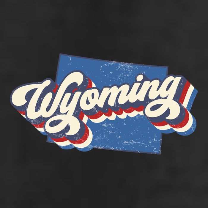 State Of Wyoming Retro Logo 15oz Campfire Ceramic Mug