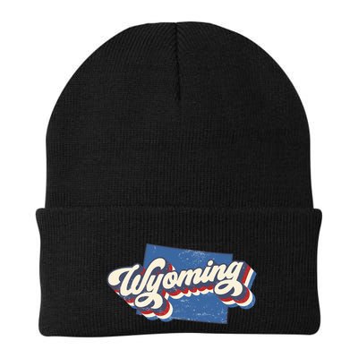 State Of Wyoming Retro Logo Beanie