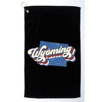 State Of Wyoming Retro Logo Golf Towel