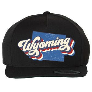 State Of Wyoming Retro Logo Wool Snapback Cap