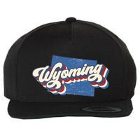 State Of Wyoming Retro Logo Wool Snapback Cap