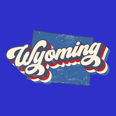 State Of Wyoming Retro Logo T-Shirt