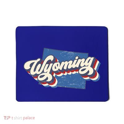State Of Wyoming Retro Logo Mousepad