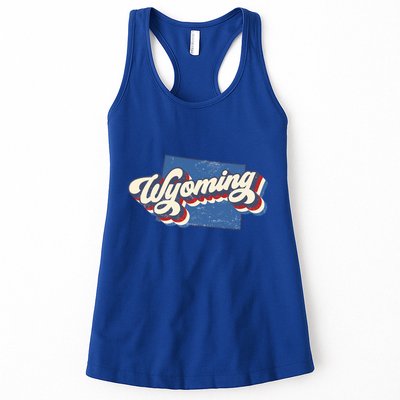 State Of Wyoming Retro Logo Womens Tank Top