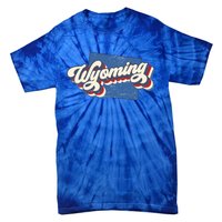 State Of Wyoming Retro Logo Tie-Dye T-Shirt