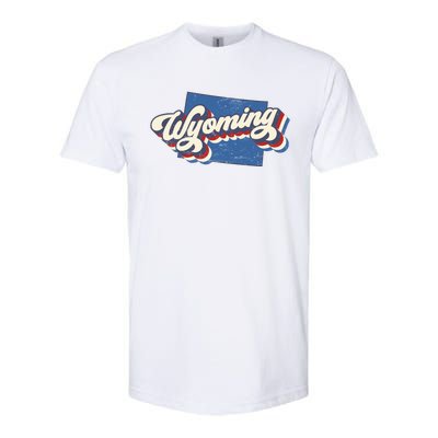 State Of Wyoming Retro Logo Softstyle CVC T-Shirt