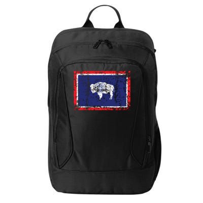 State Of Wyoming Flag Vintage City Backpack