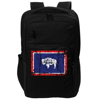 State Of Wyoming Flag Vintage Impact Tech Backpack