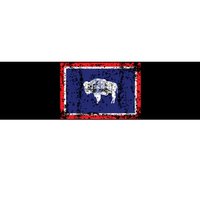 State Of Wyoming Flag Vintage Bumper Sticker