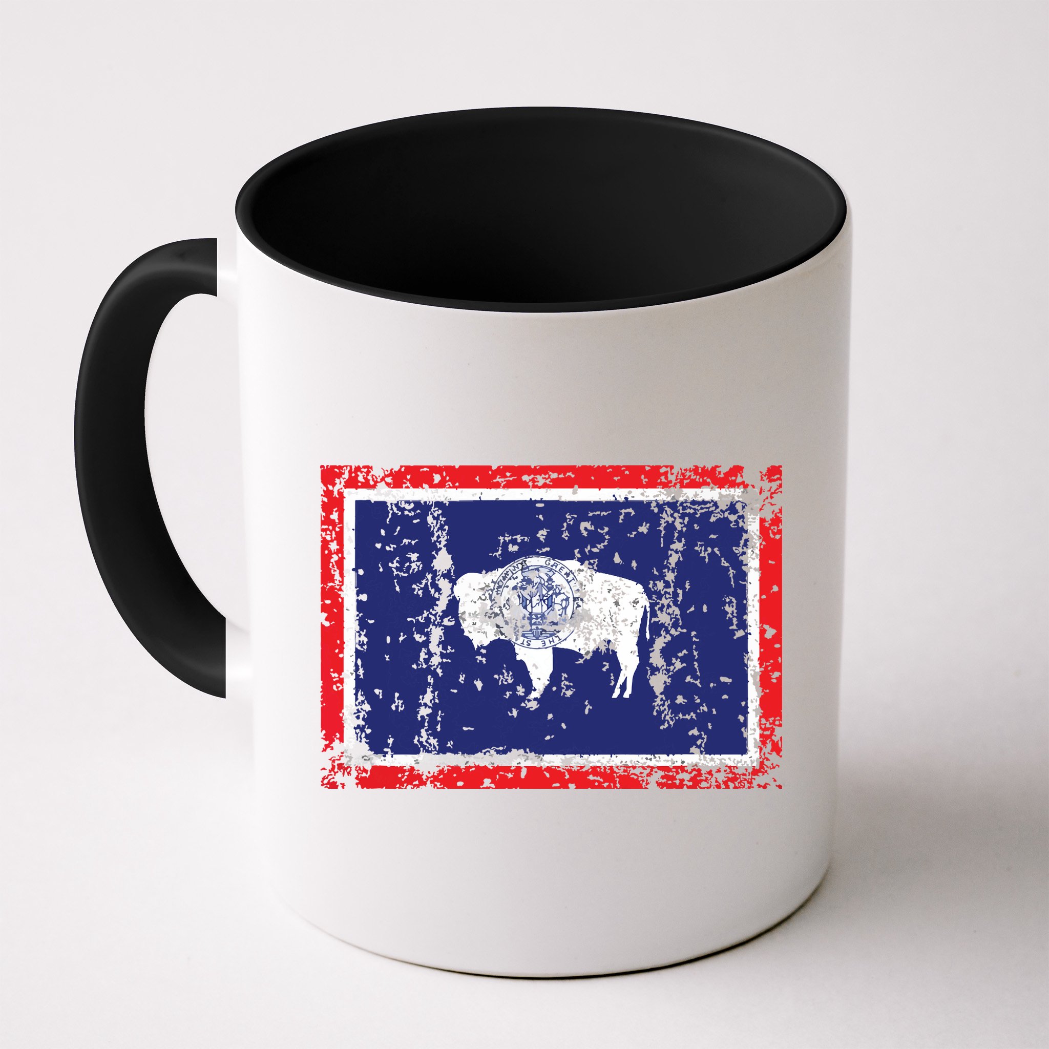 State Of Wyoming Flag Vintage Mug