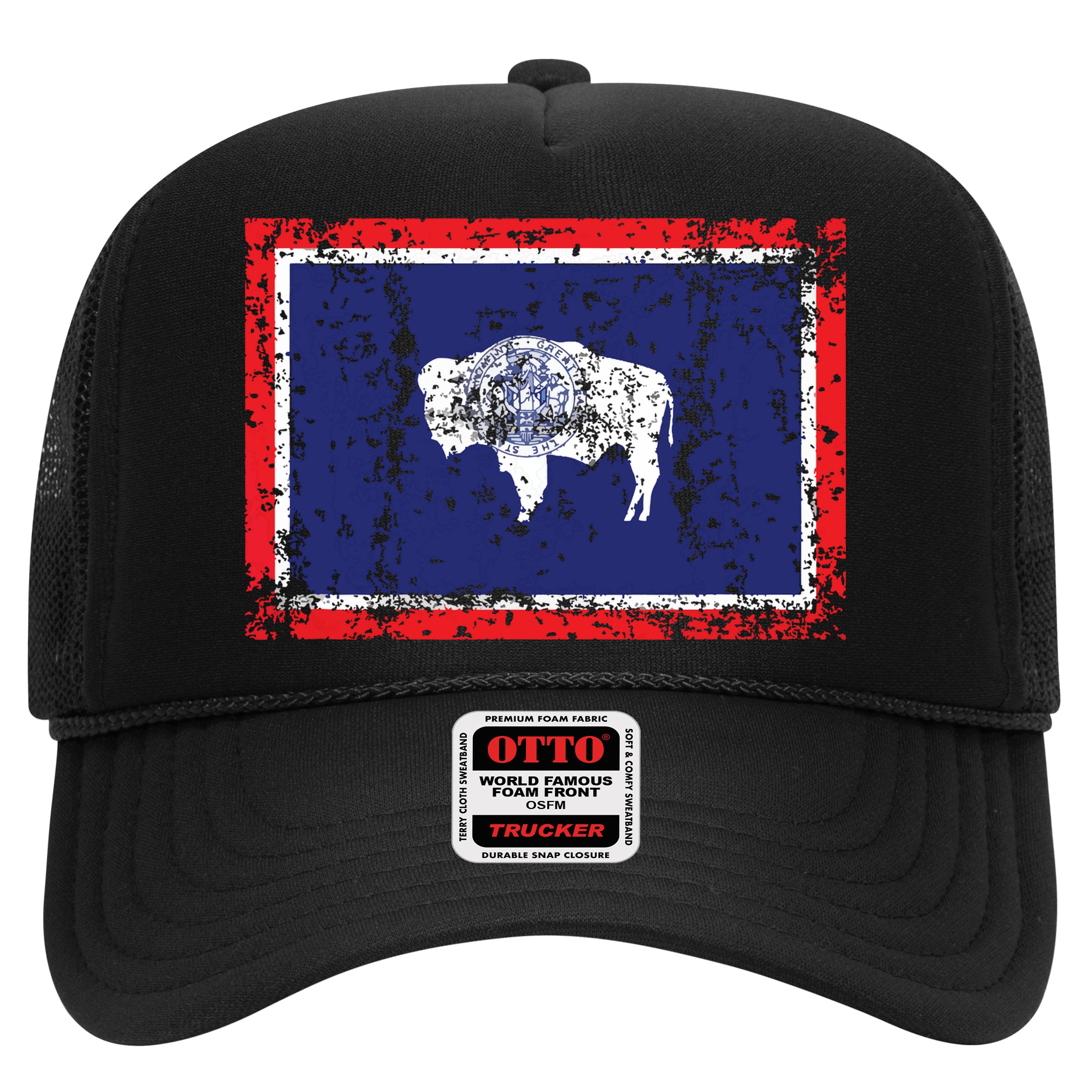State Of Wyoming Flag Vintage Hat