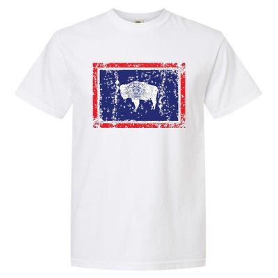 State Of Wyoming Flag Vintage Garment-Dyed Heavyweight T-Shirt