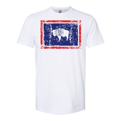 State Of Wyoming Flag Vintage Softstyle® CVC T-Shirt