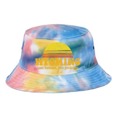 State Of Wyoming Funny Vintage Slogan Retro Souvenir Us Gift Tie Dye Newport Bucket Hat