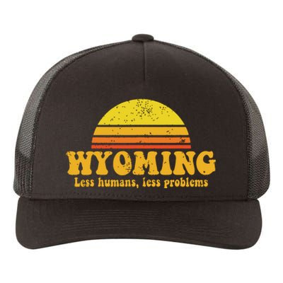 State Of Wyoming Funny Vintage Slogan Retro Souvenir Us Gift Yupoong Adult 5-Panel Trucker Hat