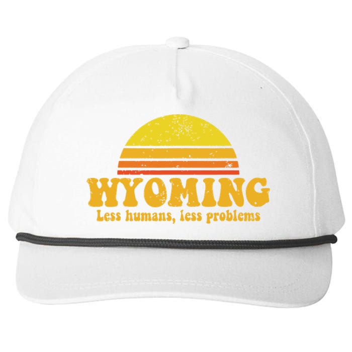 State Of Wyoming Funny Vintage Slogan Retro Souvenir Us Gift Snapback Five-Panel Rope Hat