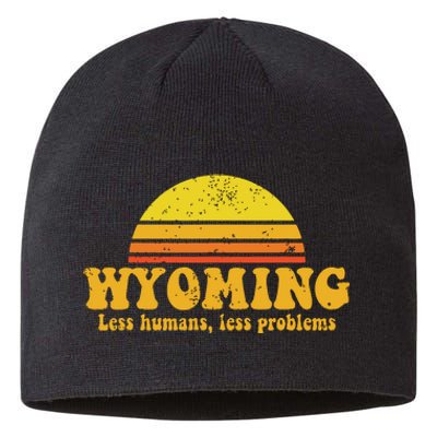 State Of Wyoming Funny Vintage Slogan Retro Souvenir Us Gift Sustainable Beanie