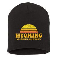 State Of Wyoming Funny Vintage Slogan Retro Souvenir Us Gift Short Acrylic Beanie