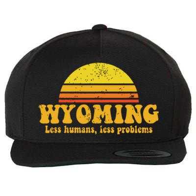 State Of Wyoming Funny Vintage Slogan Retro Souvenir Us Gift Wool Snapback Cap