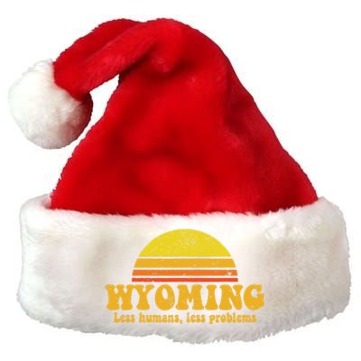 State Of Wyoming Funny Vintage Slogan Retro Souvenir Us Gift Premium Christmas Santa Hat