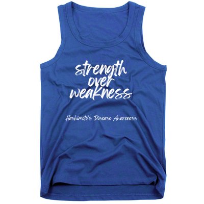 Strength Over Weakness Gift Hashimoto’s Disease Awareness Gift Tank Top