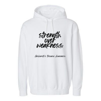 Strength Over Weakness Gift Hashimoto’s Disease Awareness Gift Garment-Dyed Fleece Hoodie