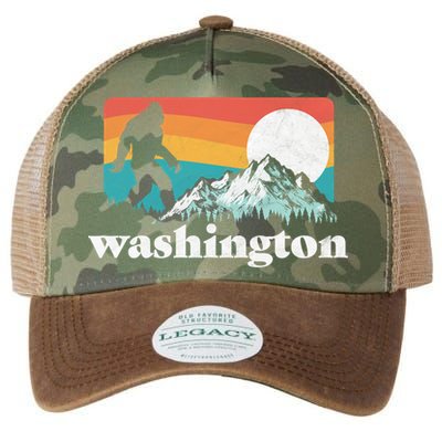 State Of Washington Pacific Northwest Bigfoot Mountain Legacy Tie Dye Trucker Hat