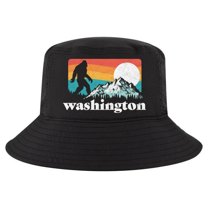 State Of Washington Pacific Northwest Bigfoot Mountain Cool Comfort Performance Bucket Hat