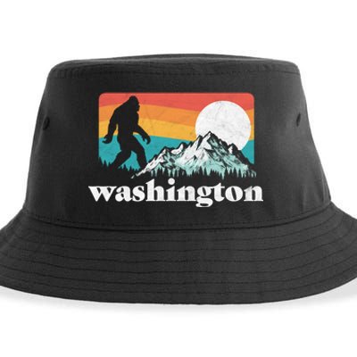 State Of Washington Pacific Northwest Bigfoot Mountain Sustainable Bucket Hat