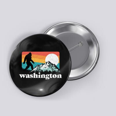 State Of Washington Pacific Northwest Bigfoot Mountain Button