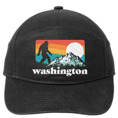 State Of Washington Pacific Northwest Bigfoot Mountain 7-Panel Snapback Hat