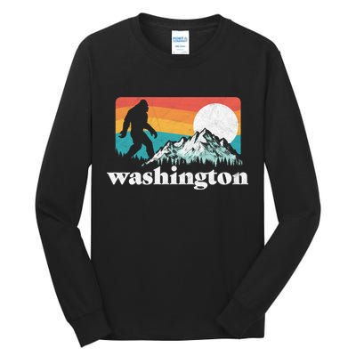 State Of Washington Pacific Northwest Bigfoot Mountain Tall Long Sleeve T-Shirt