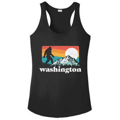 State Of Washington Pacific Northwest Bigfoot Mountain Ladies PosiCharge Competitor Racerback Tank