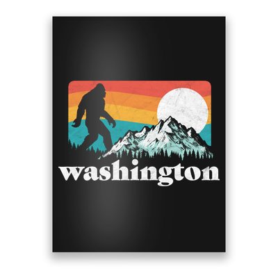 State Of Washington Pacific Northwest Bigfoot Mountain Poster