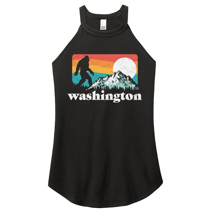 State Of Washington Pacific Northwest Bigfoot Mountain Women's Perfect Tri Rocker Tank