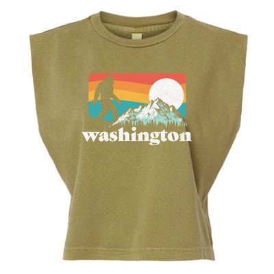State Of Washington Pacific Northwest Bigfoot Mountain Garment-Dyed Women's Muscle Tee