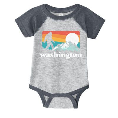 State Of Washington Pacific Northwest Bigfoot Mountain Infant Baby Jersey Bodysuit
