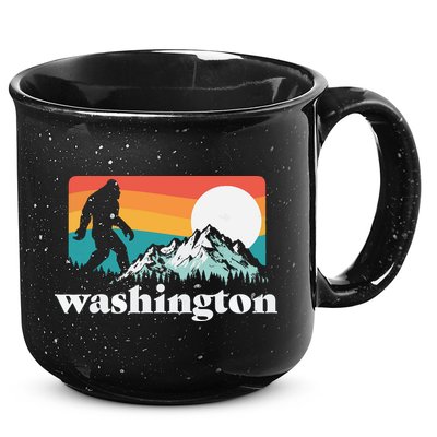 State Of Washington Pacific Northwest Bigfoot Mountain 15oz Campfire Ceramic Mug