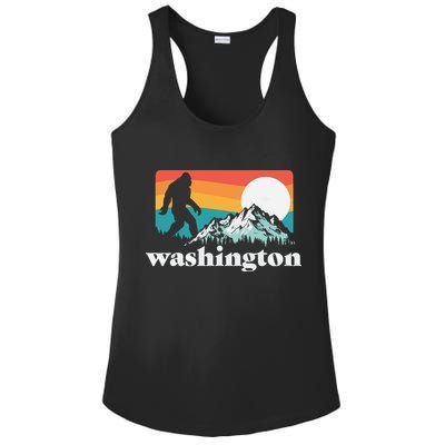 State Of Washington Pacific Northwest Bigfoot Mountain Ladies PosiCharge Competitor Racerback Tank